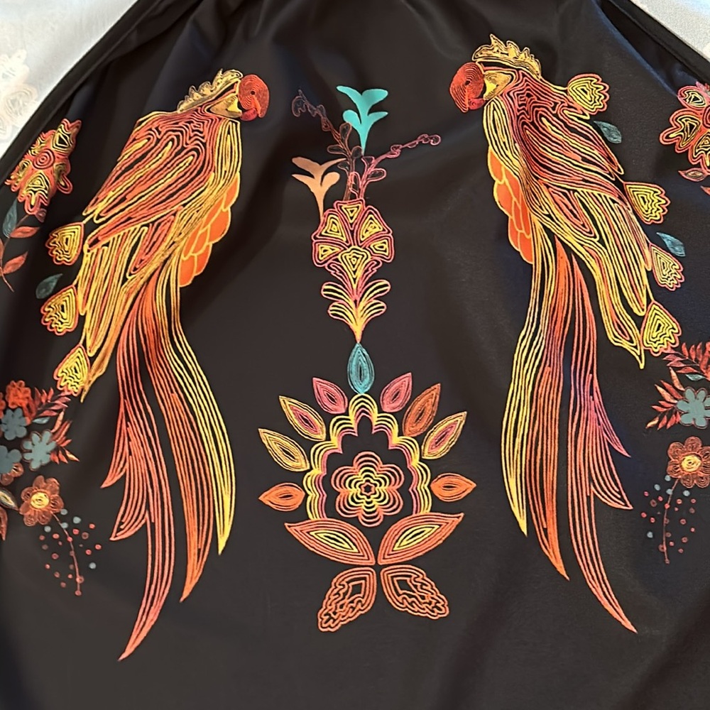 🌺 NWOT SHEIN Halter Neck Bohemian Floral dress Sz XL - Picture 8 of 12